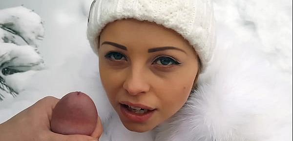  An amateur snowwhite girl who really enjoy to make a blowjob and to get a massive load of warm sperm on her face